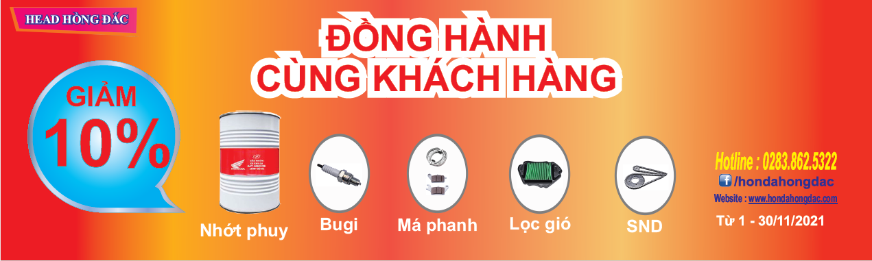 Khuyến Mãi phụ tùng tháng 11 năm 2020