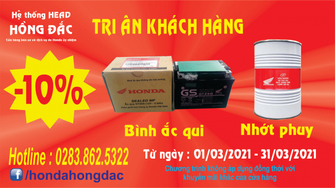 KHUYẾN MÃI PHỤ TÙNG