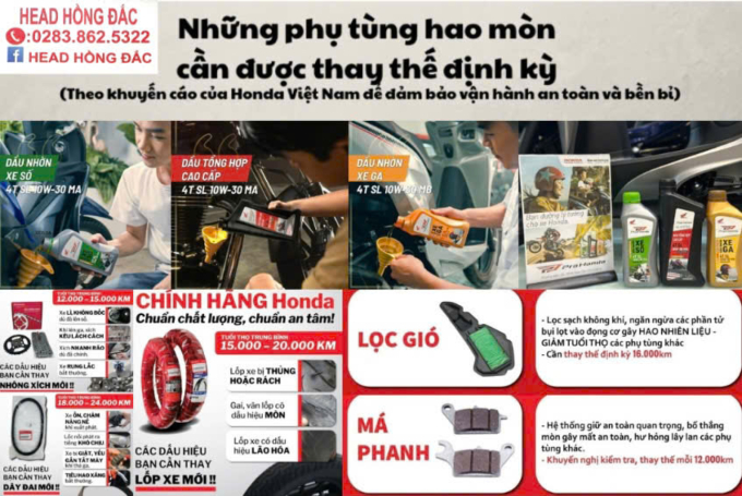 NHỮNG PHỤ TÙNG HAO MÒN CẦN THAY THẾ ĐỊNH KỲ