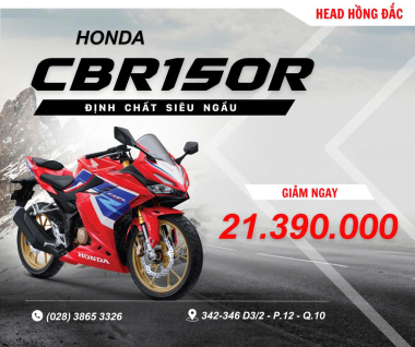 GIẢM SỐC CHƯA TỪNG CÓ – CBR150R ƯU ĐÃI KHỦNG 21.390.000Đ