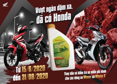 Vượt ngàn dặm xa đã có HONDA – Chương trình từ 15/06/20-31/08/20